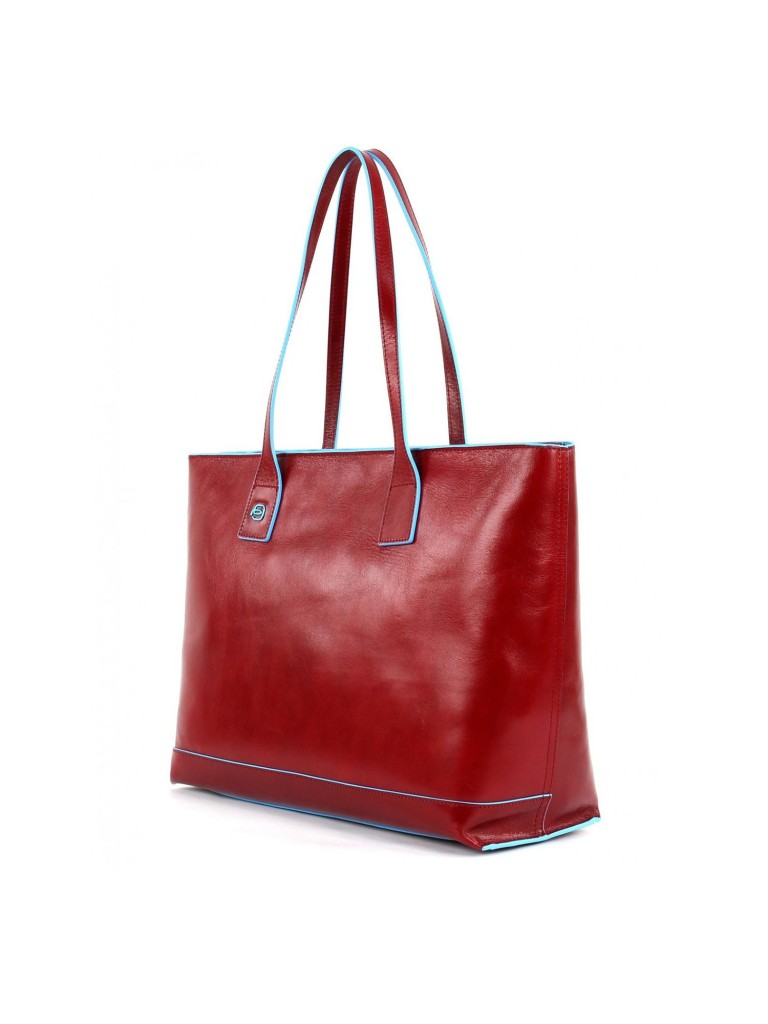 PIQUADRO BORSA SHOPPING BLU SQUARE BD3336B2