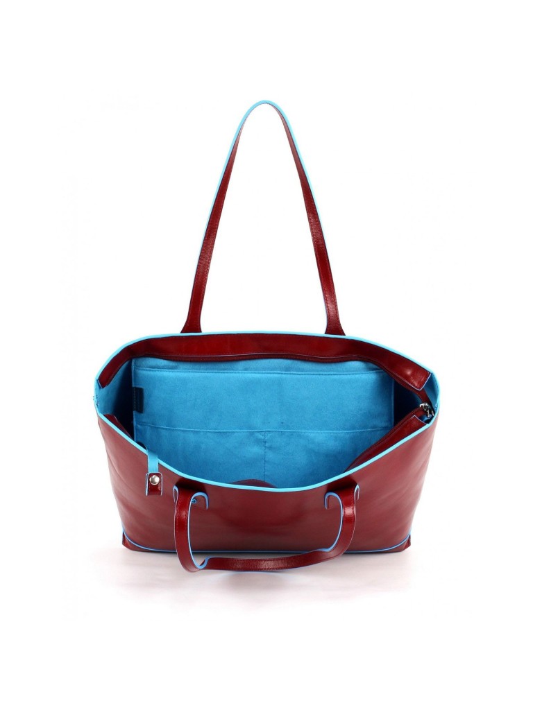 PIQUADRO BORSA SHOPPING BLU SQUARE BD3336B2