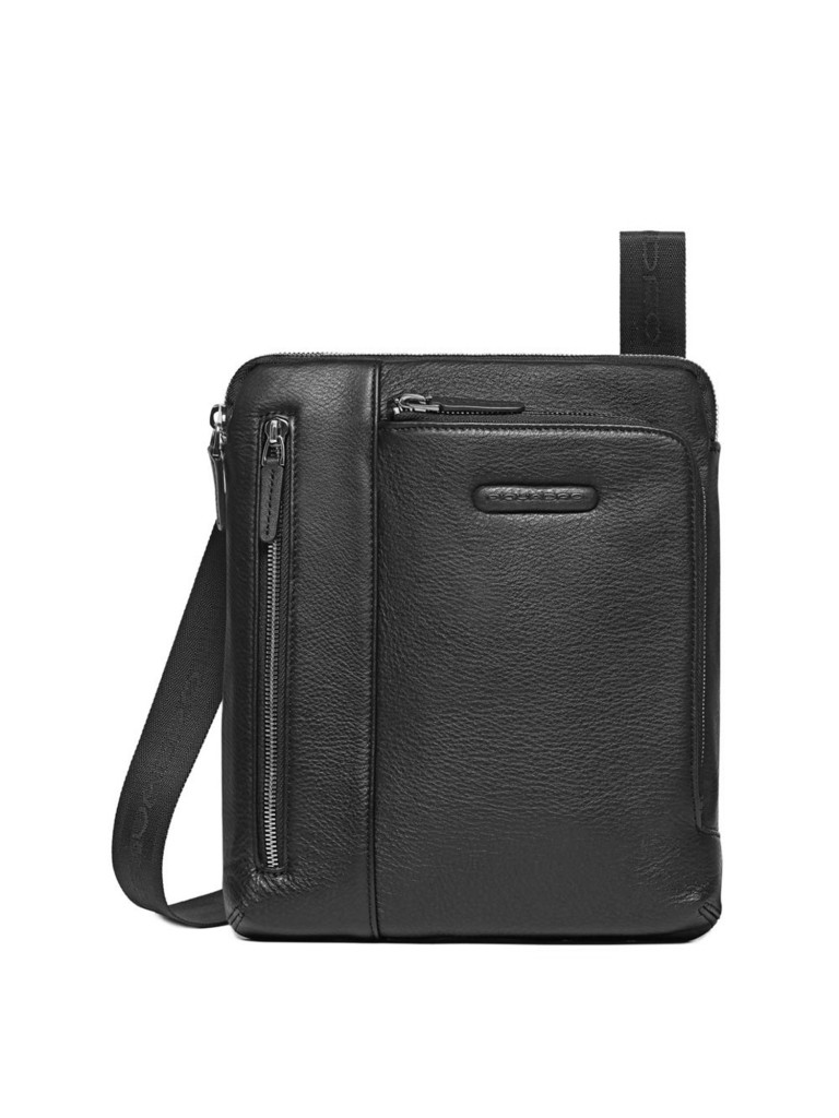 BORSELLO PORTA iPadAir/Air2, DOPPIA TASCA FRONTALE, TASCA PER LETTORE MP3 E PASSANTE PER AURICOLARI PIQUADRO