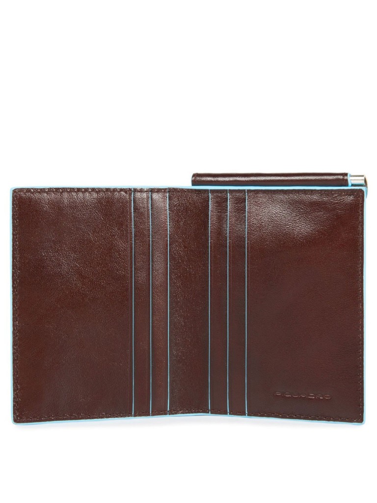 PORTAFOGLI UOMO VERTICALE CON FERMASOLDI BLUE SQUARE PIQUADRO