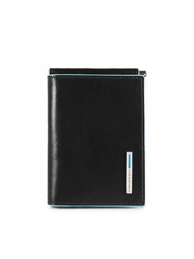PORTAFOGLI UOMO VERTICALE CON FERMASOLDI BLUE SQUARE PIQUADRO