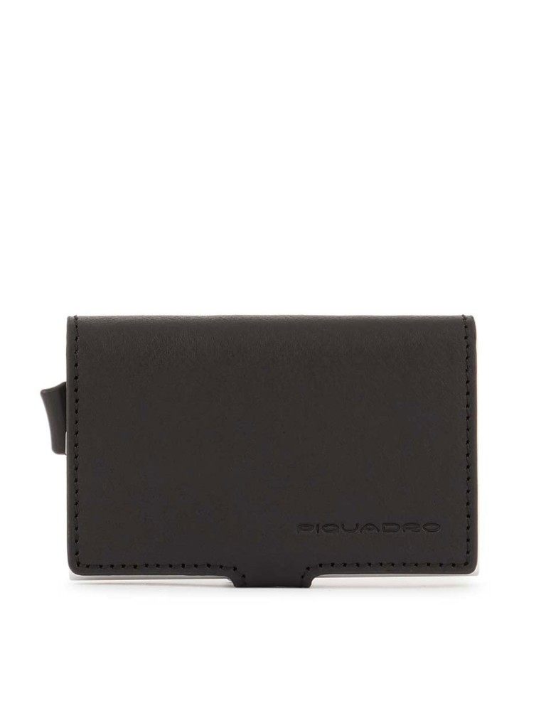 Piquadro Porta carte di credito in Metallo Black Square