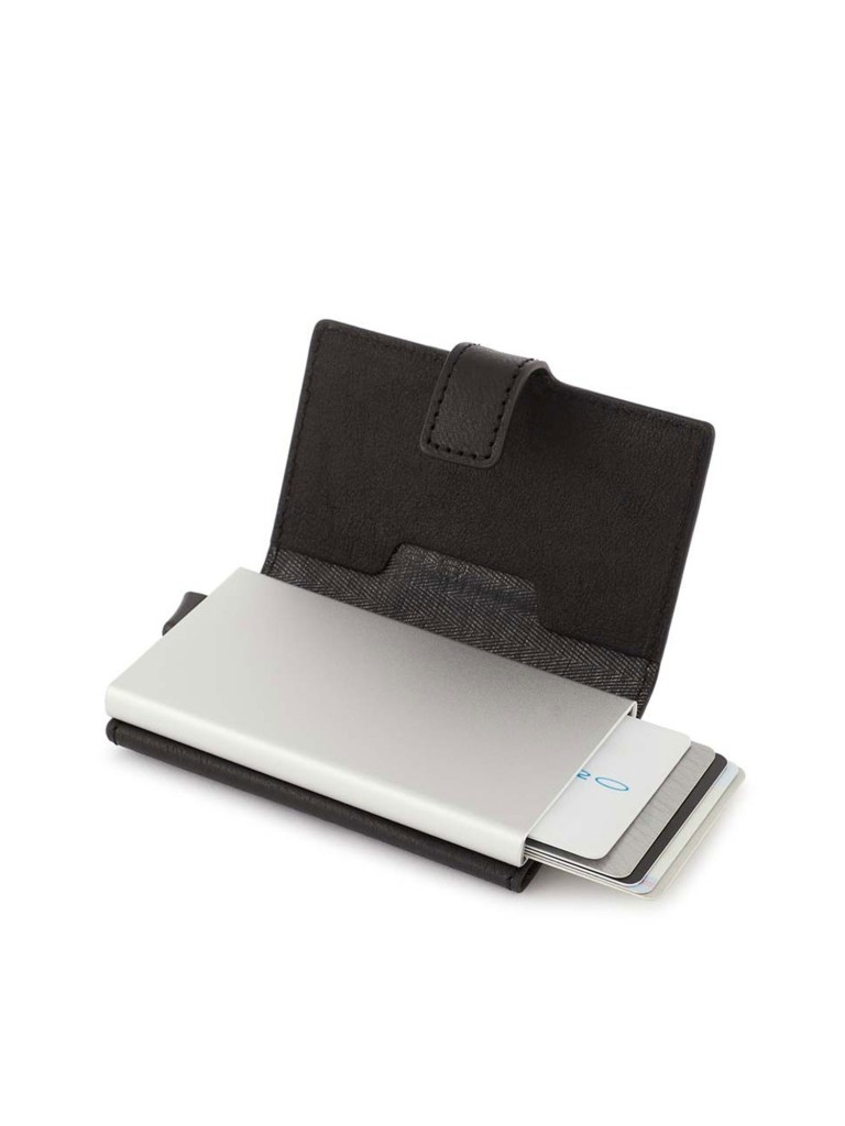 Piquadro Porta carte di credito in Metallo Black Square