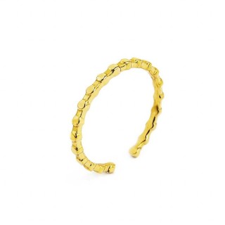 Marlù ANELLO FALANGE TRAMA PUNTINATA PVD ORO