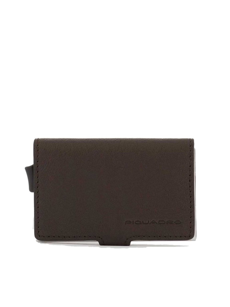 Piquadro Porta carte di credito in Metallo Black Square