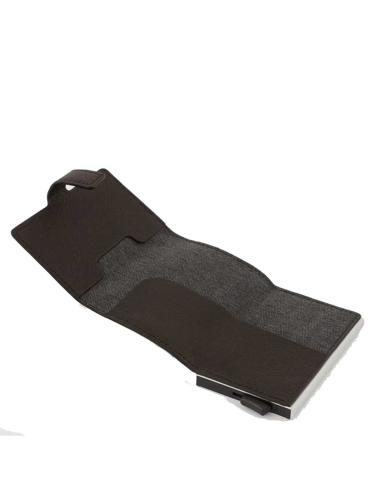 Piquadro Porta carte di credito in Metallo Black Square