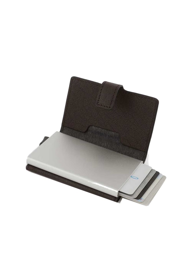 Piquadro Porta carte di credito in Metallo Black Square