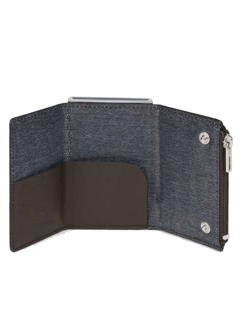 Compact wallet per banconote e carte di credito Black Square PP5585B3R