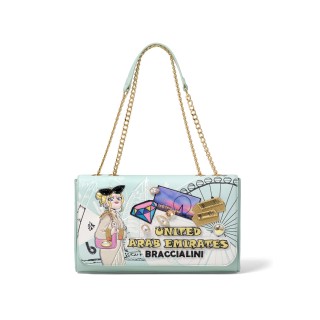 Braccialini Borsa a spalla Cartoline B17086