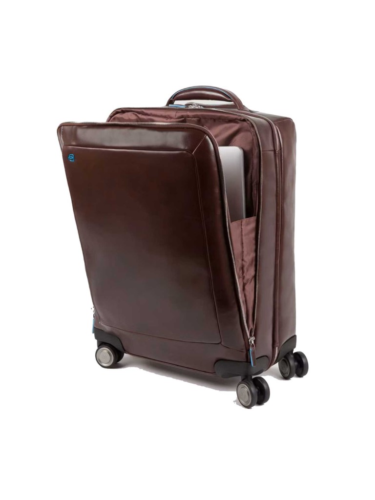 PIQUADRO CABIN TROLLEY BLUE SQUARE PORTA PC E IPAD BV5004B2