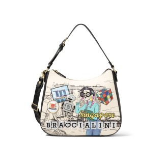 Borsa Braccialini Cartoline Singapore b17376