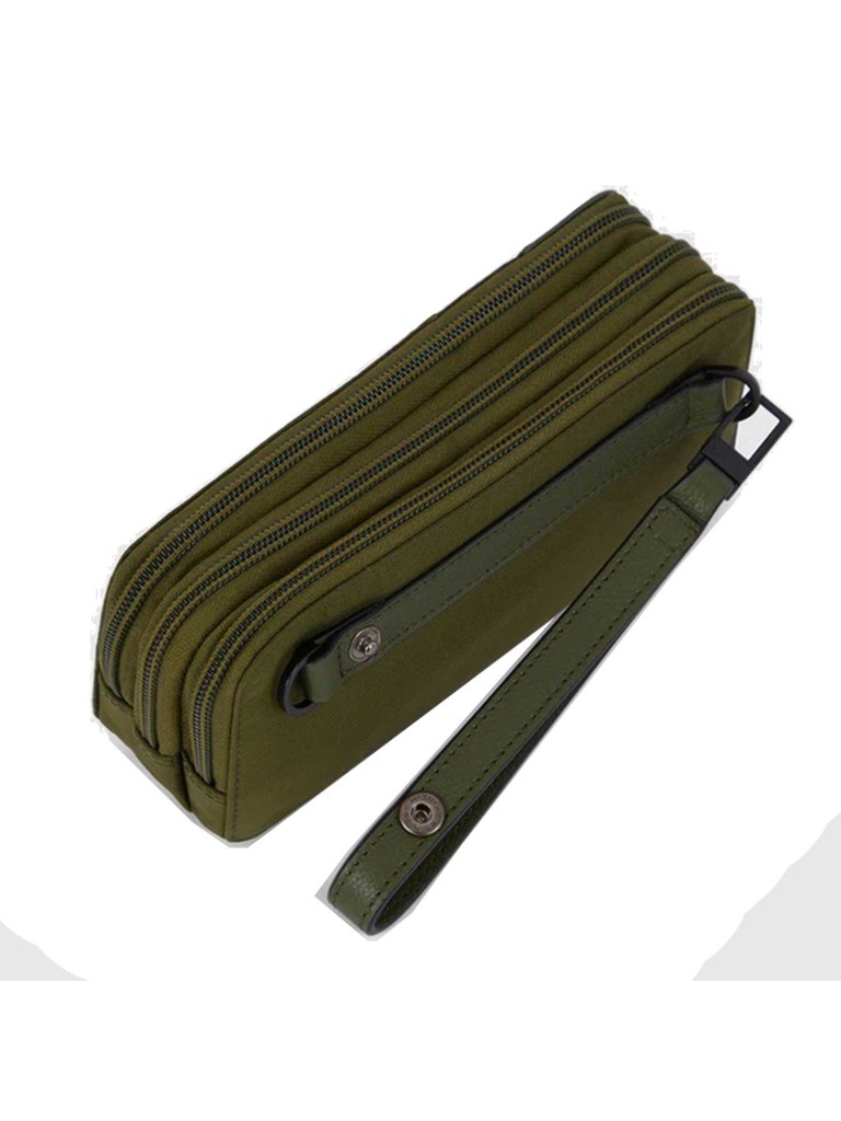 PIQUADRO ASTUCCIO A TRE SCOMPARTI IN TESSUTO RICICLATO AC2141P16S2R