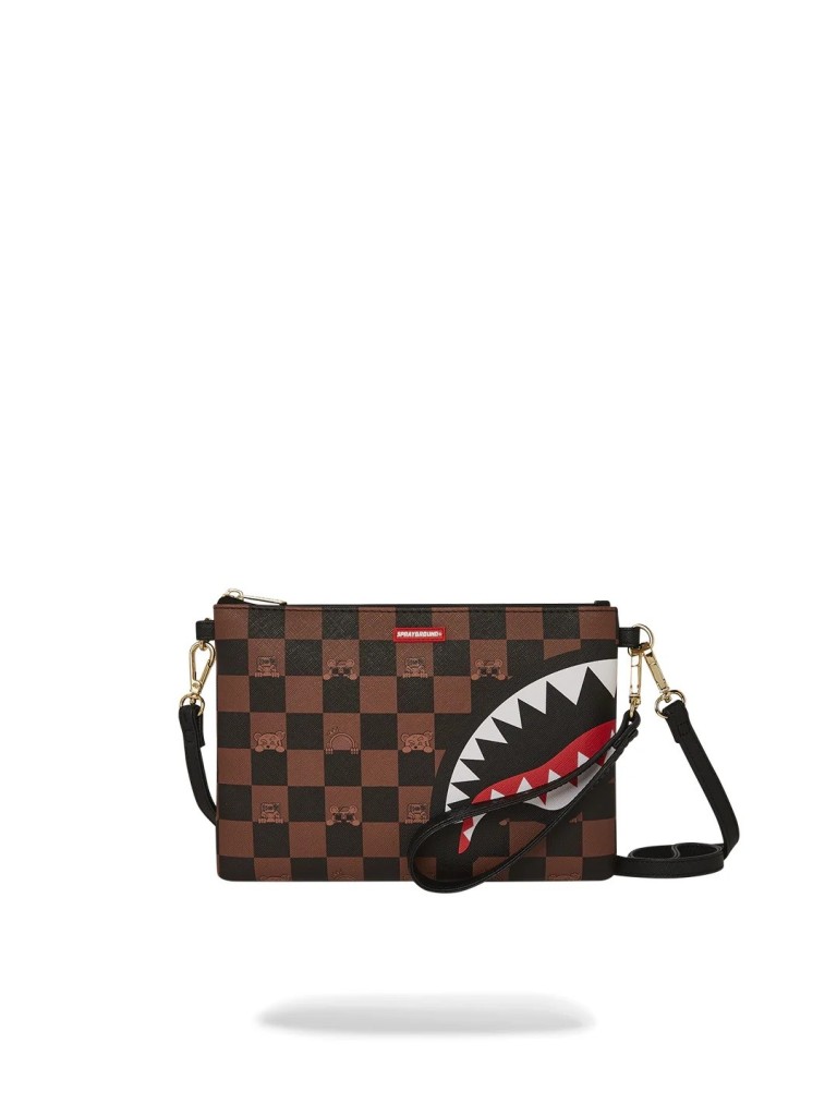 Sprayground Peeking Charcter Check Pochette 910b7509