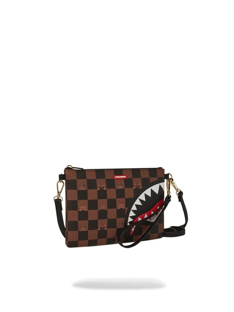 Sprayground Peeking Charcter Check Pochette 910b7509