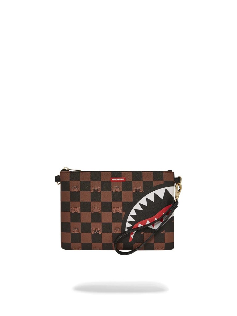 Sprayground Peeking Charcter Check Pochette 910b7509