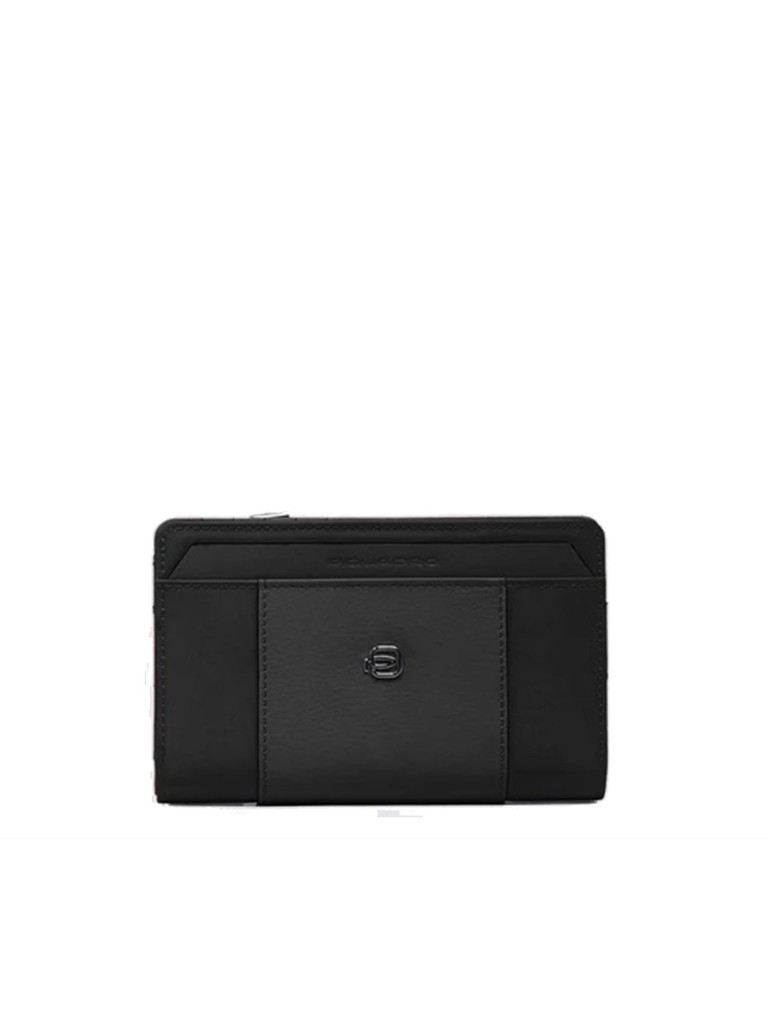 Piquadro Portafoglio donna medio con zip in pelle e tessuto PD6661W92TR