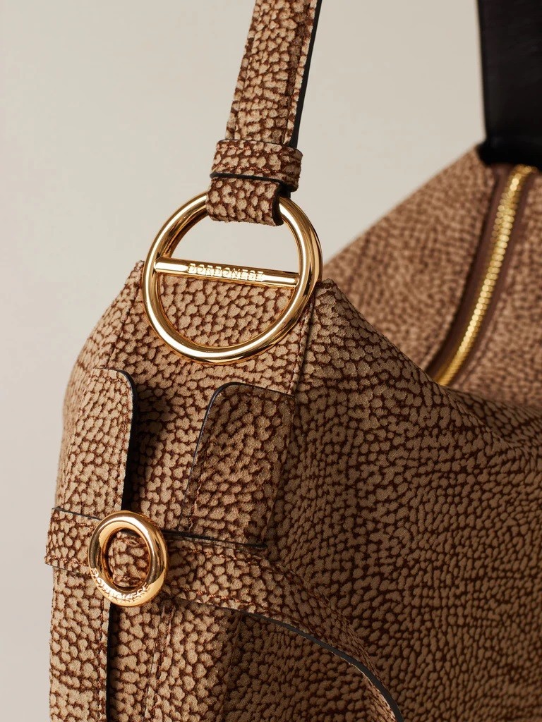 Borbonese Camoscio Op Borsa Hobo M. 91010103-684