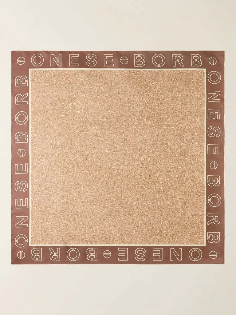 Borbonese Tessile Foulard Op Logo Outline 90x90 6dp044-0146
