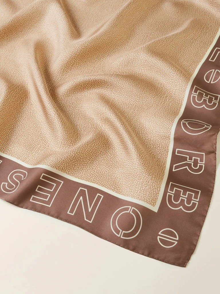 Borbonese Tessile Foulard Op Logo Outline 90x90 6dp044-0146
