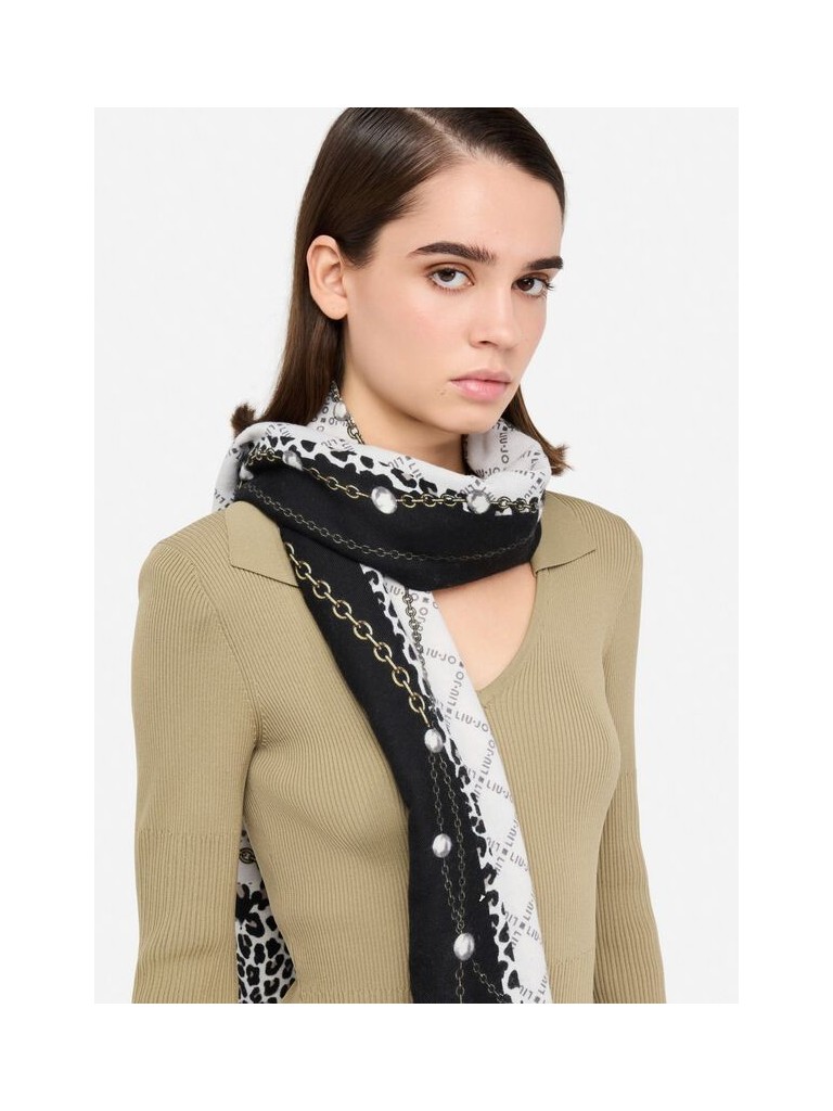 Liujo-ecs Stola Pearls Animal 70x180 Sciarpa/scialle-2f5081-t0300