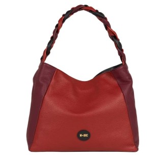 Mbrc Borsa a spalla Treccia Coccio Bordeaux