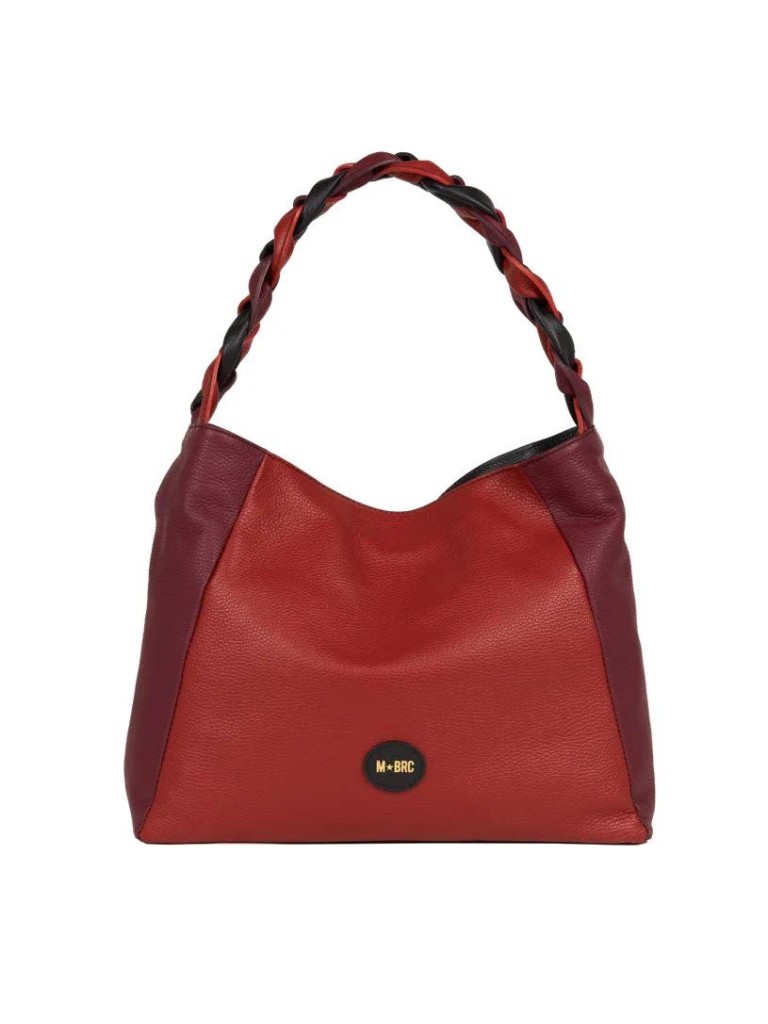 Mbrc Borsa a spalla Treccia Coccio Bordeaux