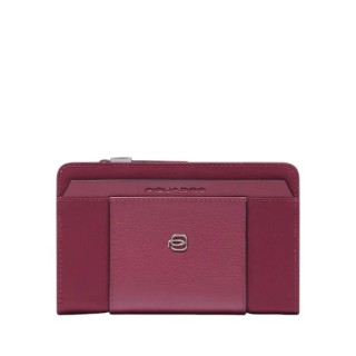 Piquadro Portafoglio donna medio con zip in pelle e tessuto PD6661W92TR