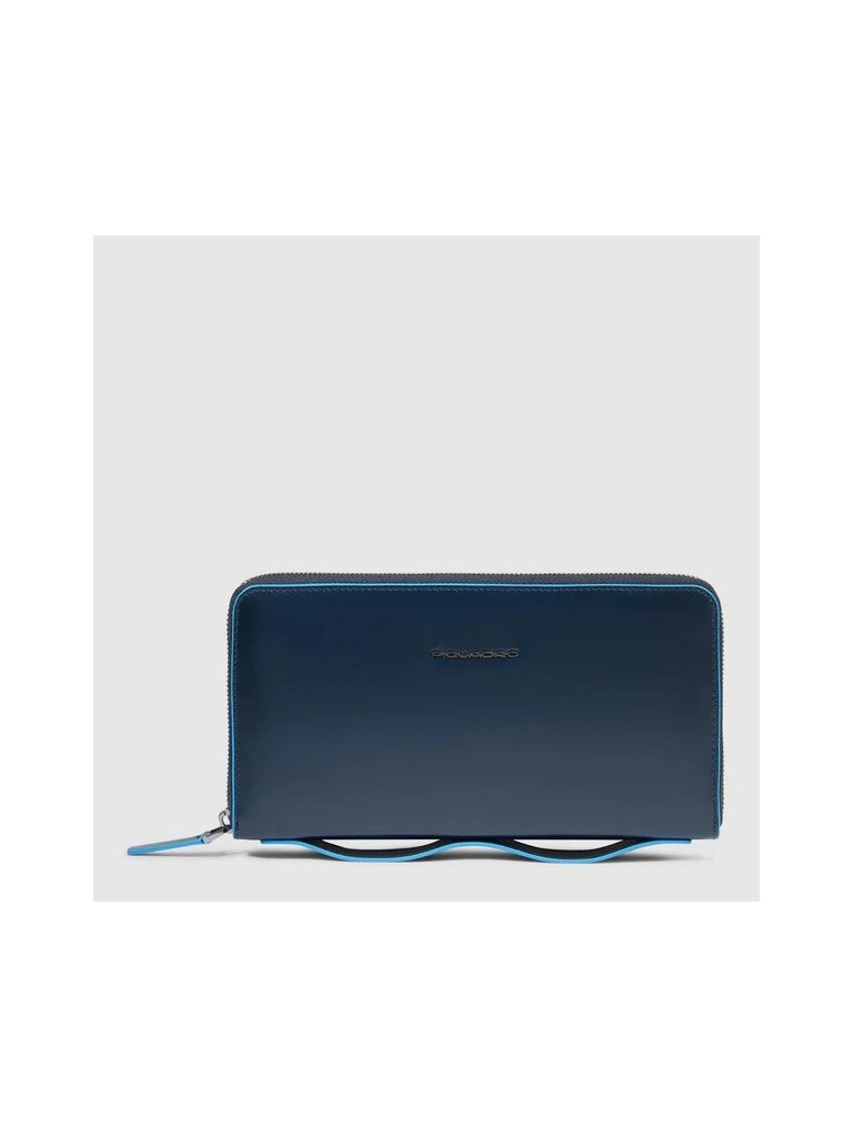 Piquadro B2 Pochette Con Trac E Mani In Pelle Ac6732b2r