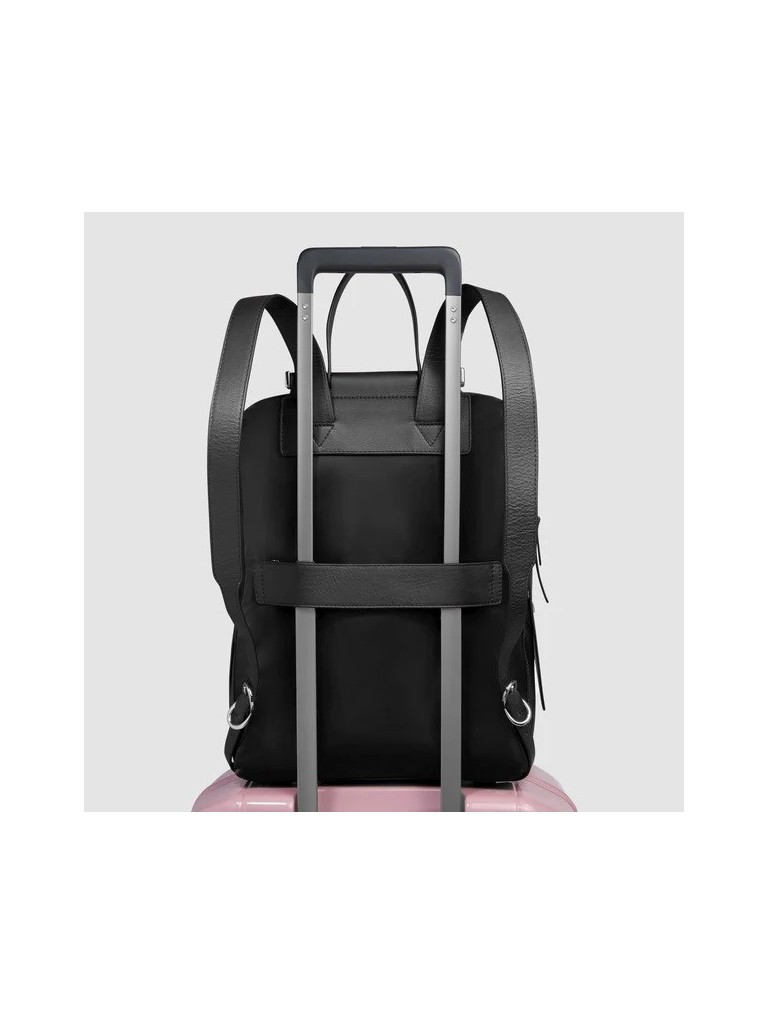 Piquadro W92t Zaino Donna In Pelle E Tessuto