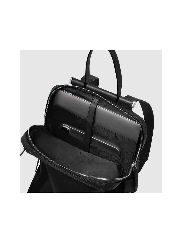 Piquadro W92t Zaino Donna In Pelle E Tessuto