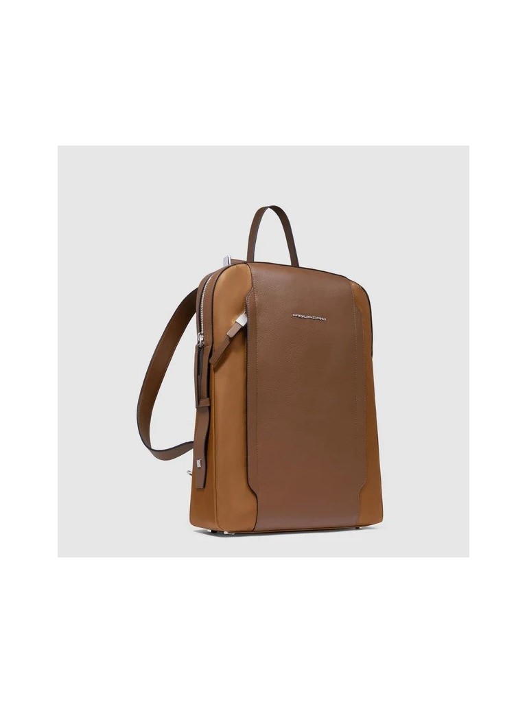 Piquadro W92t Zaino Donna In Pelle E Tessuto