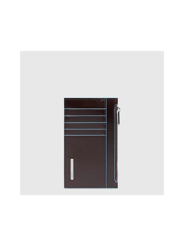Piquadro B2 Bustina Zippata N Pelle Con Slots Porta Cc Pp6561b2r