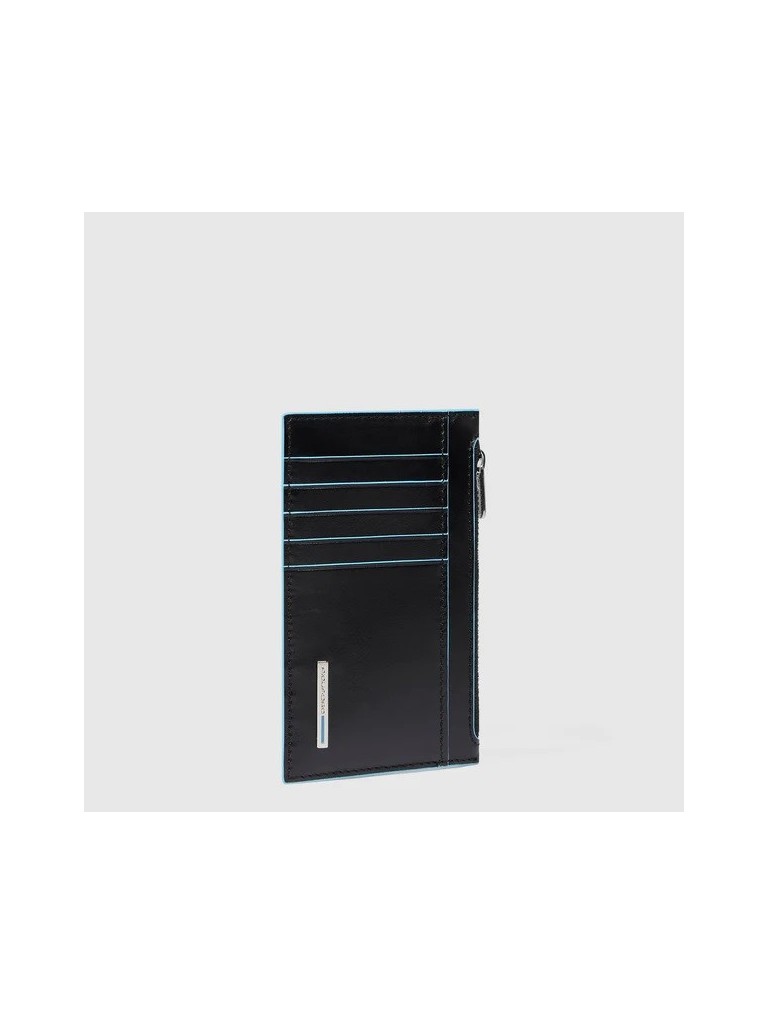 Piquadro B2 Bustina Zippata N Pelle Con Slots Porta Cc Pp6561b2r