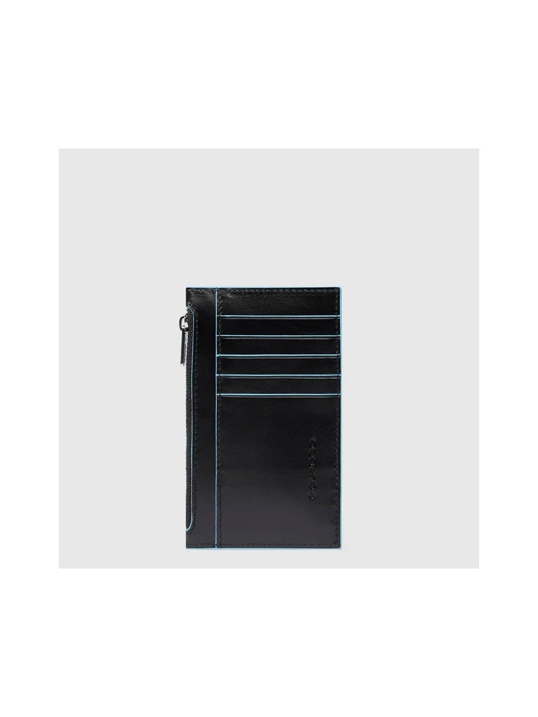 Piquadro B2 Bustina Zippata N Pelle Con Slots Porta Cc Pp6561b2r