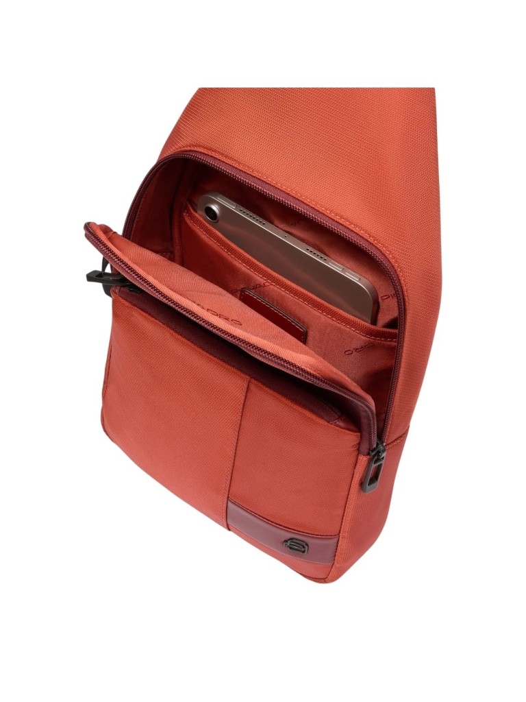 Piquadro W129 Monospalla 1 Comparto Ipad Mlnl Pelle Tessuto Ca6540w129